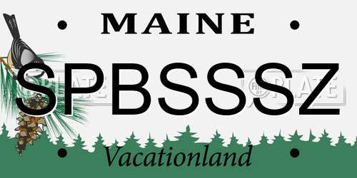 SPBSSSZ Maine License Plate