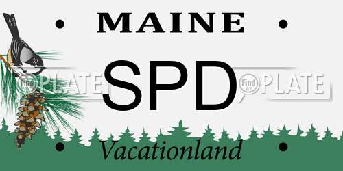 SPD Maine License Plate