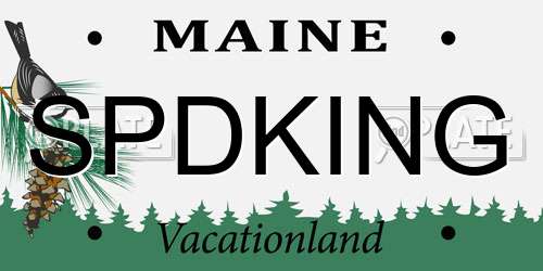 SPDKING Maine License Plate
