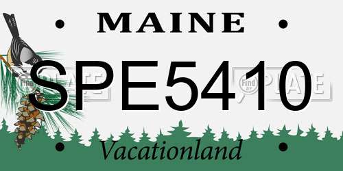 SPE5410 Maine License Plate