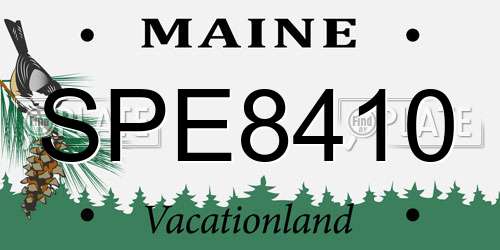 SPE8410 Maine License Plate