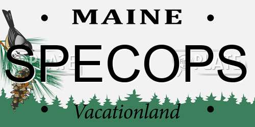 SPECOPS Maine License Plate