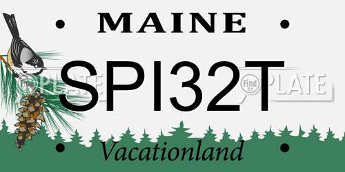 SPI32T Maine License Plate
