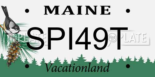 SPI49T Maine License Plate
