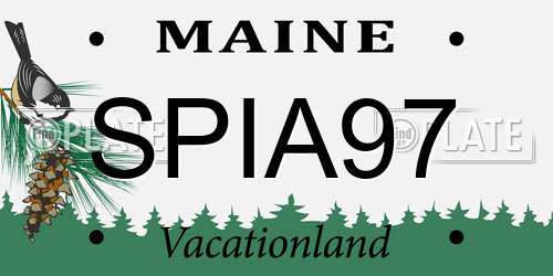 SPIA97 Maine License Plate