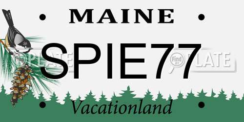 SPIE77 Maine License Plate