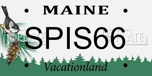 SPIS66 Maine License Plate
