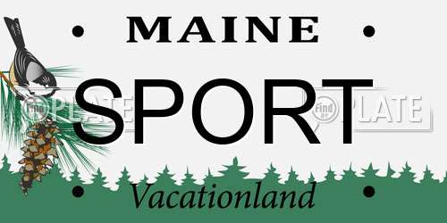 SPORT Maine License Plate