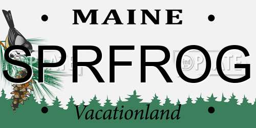 SPRFROG Maine License Plate
