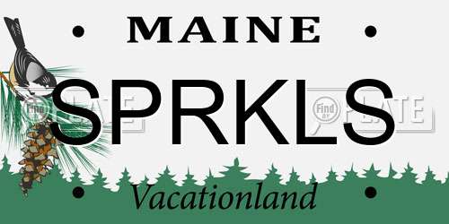 SPRKLS Maine License Plate