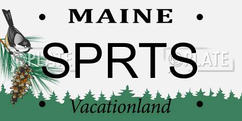 SPRTS Maine License Plate