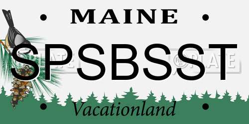 SPSBSST Maine License Plate