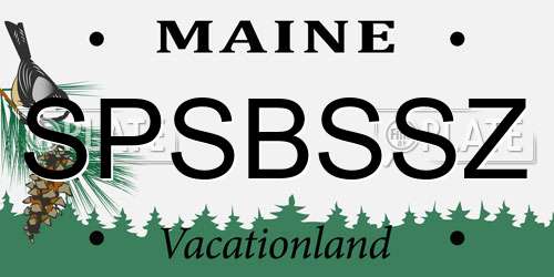 SPSBSSZ Maine License Plate