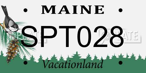 SPT028 Maine License Plate