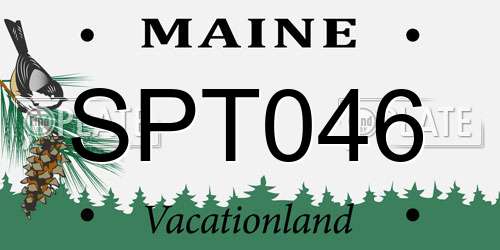 SPT046 Maine License Plate