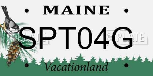 SPT04G Maine License Plate