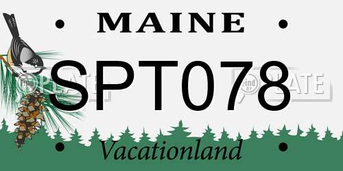 SPT078 Maine License Plate