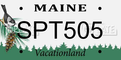 SPT505 Maine License Plate