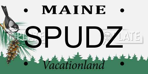 SPUDZ Maine License Plate