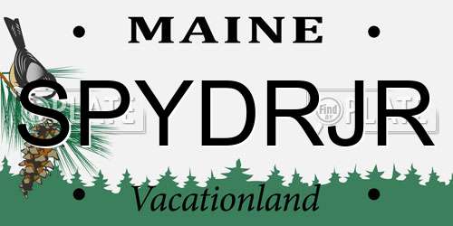 SPYDRJR Maine License Plate