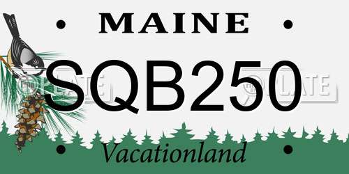 SQB250 Maine License Plate