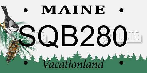 SQB280 Maine License Plate