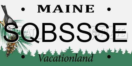 SQBSSSE Maine License Plate