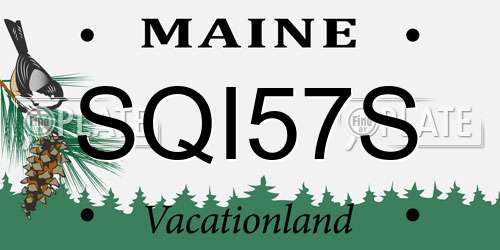 SQI57S Maine License Plate