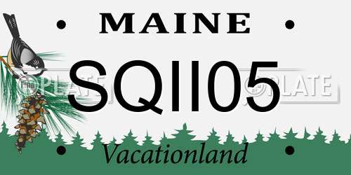 SQII05 Maine License Plate