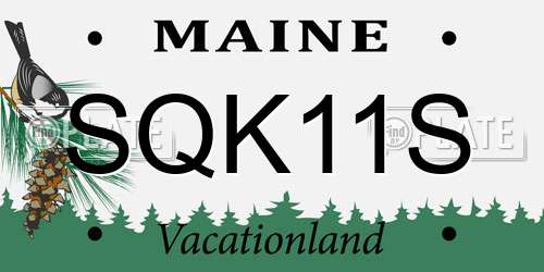 SQK11S Maine License Plate
