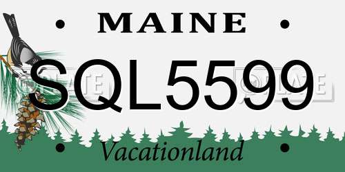 SQL5599 Maine License Plate