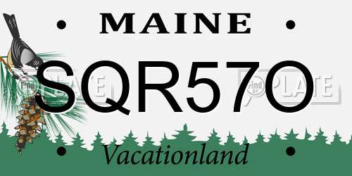 SQR57O Maine License Plate