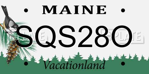 SQS28O Maine License Plate