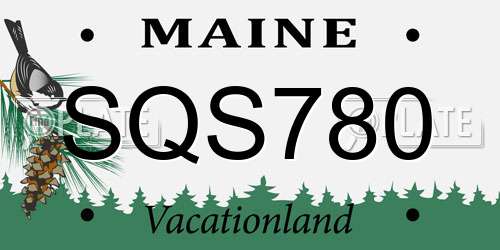 SQS780 Maine License Plate