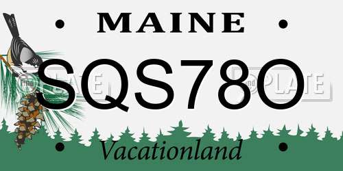 SQS78O Maine License Plate