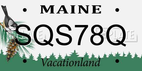 SQS78Q Maine License Plate