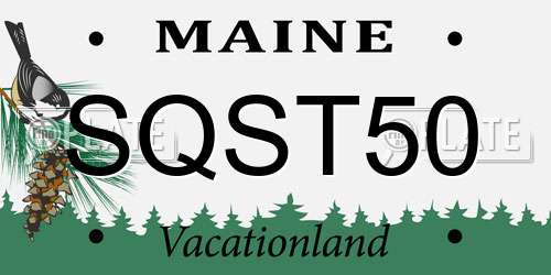 SQST50 Maine License Plate