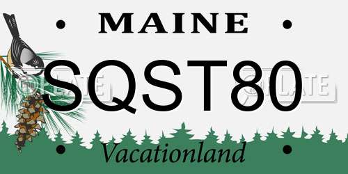 SQST80 Maine License Plate