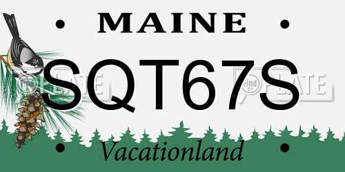 SQT67S Maine License Plate