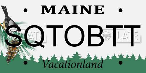SQTOBTT Maine License Plate