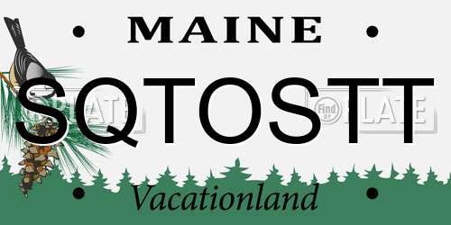 SQTOSTT Maine License Plate