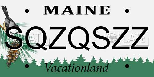 SQZQSZZ Maine License Plate