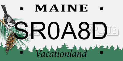 SR0A8D Maine License Plate
