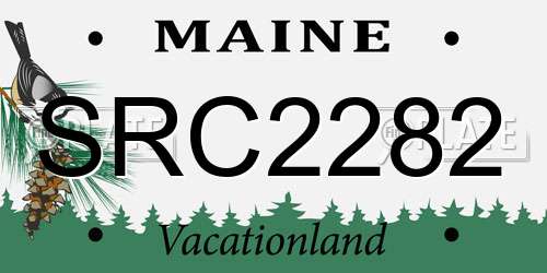 SRC2282 Maine License Plate