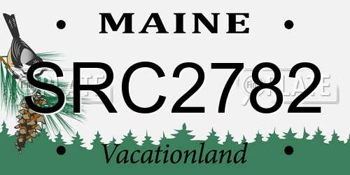 SRC2782 Maine License Plate