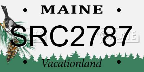 SRC2787 Maine License Plate