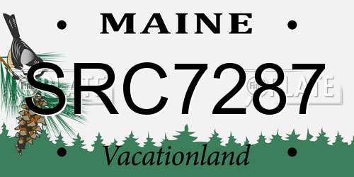 SRC7287 Maine License Plate