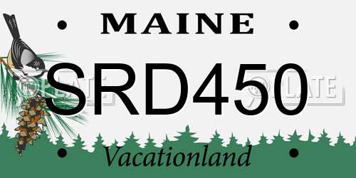 SRD450 Maine License Plate