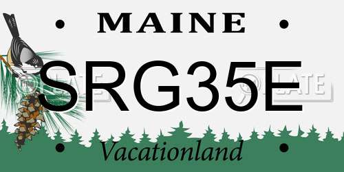 SRG35E Maine License Plate