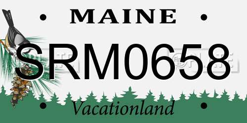 SRM0658 Maine License Plate